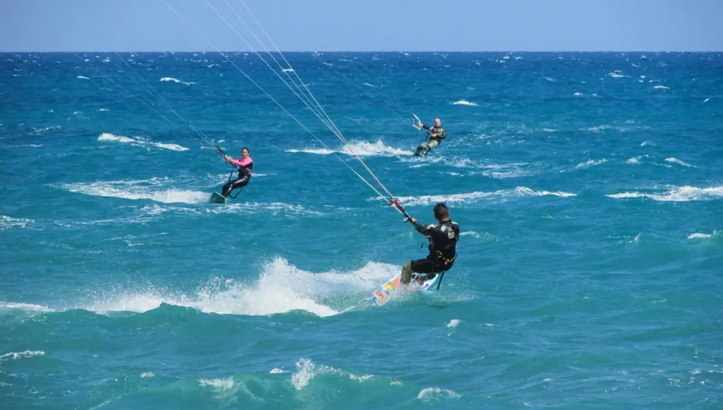 What kind of workout is kitesurfing?